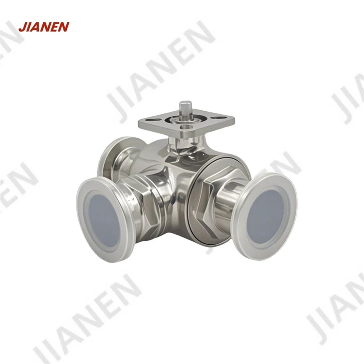 High Platform Vacuum Three-Way Ball Valve